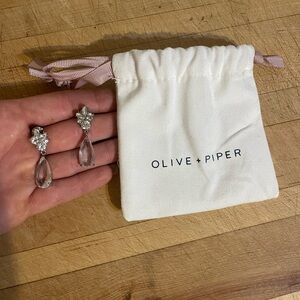 Olive + Piper bridal drop earrings